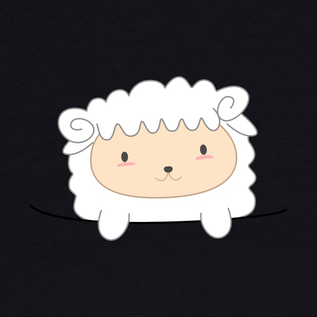 Kawaii Pocket Sheep T-Shirt by happinessinatee